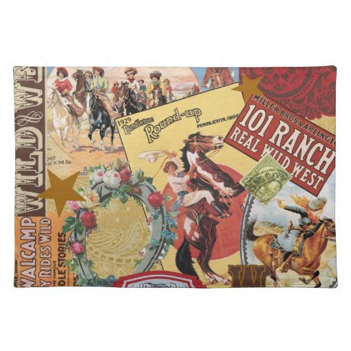 Vintage Western Placemats Vintage Western Place Mats