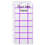 Modern violet grid pattern rack cards
