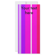 Modern violet white and pink stripes rack cards