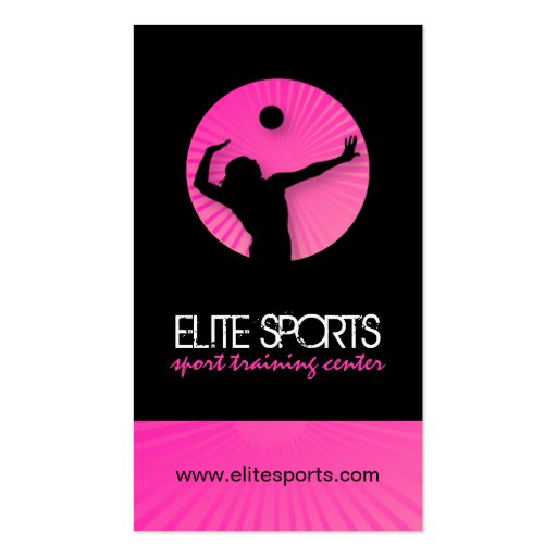Modern Volleyball Business Cards (front side)