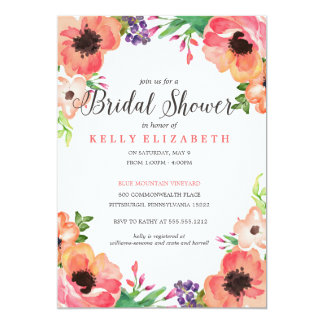 Floral Bridal Shower Invitations amp; Announcements Zazzle Floral Bridal Shower Invitations amp; Announcements Zazzle