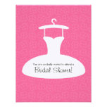 Modern Wedding Dress Bridal Shower Invitation Pink invitations