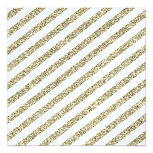 MODERN WEDDING INVITATION glitter stripe soft gold