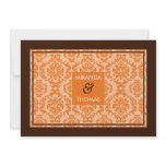 MODERN WEDDING INVITATIONS :: damask colors 8