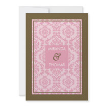 MODERN WEDDING INVITATIONS :: damask colors 9P