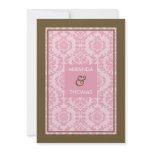 MODERN WEDDING INVITATIONS :: damask colors 9P