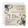 Modern Wedding Invite - Tan & Black I Do & Flowers