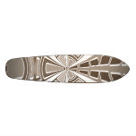 Modern white and gray circular design skateboard decks