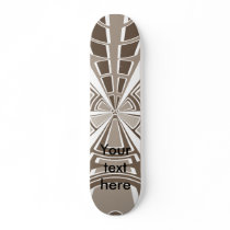 Modern white and gray circular design skateboard decks