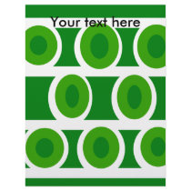 Modern white circles green background letterhead design