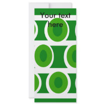 Modern white circles green background rack card design