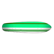 Modern white green and gray stripes custom skateboard