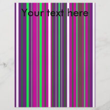 Modern white purple and green stripes flyers