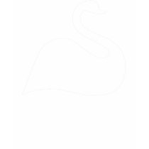 Modern White Swan Bird Silhouette Tee Shirts