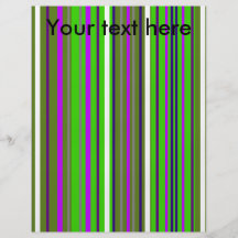 Modern white violet and moss green stripes flyer