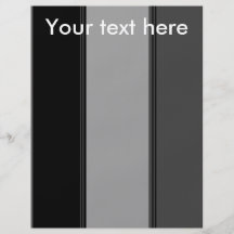 Modern wide black and gray stripes flyer
