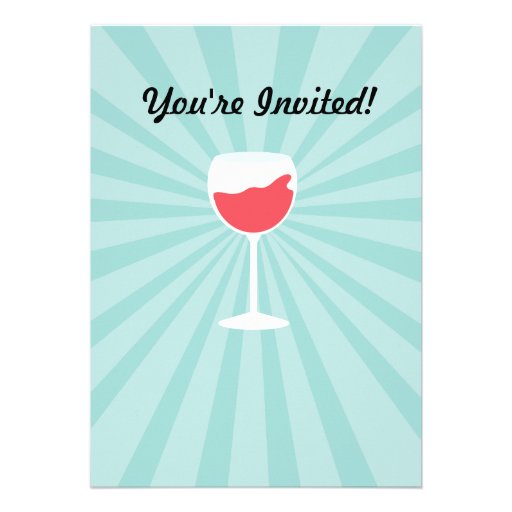 Modern Wine Bridal Shower Party Invitations