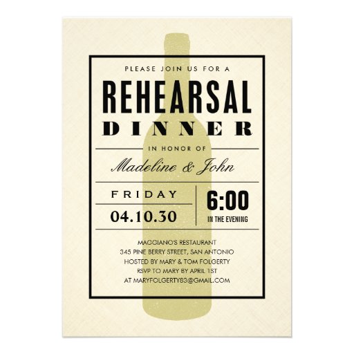 Sample Wording Wedding Rehearsal Dinner Invitations