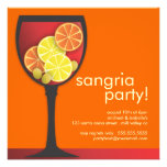 Modern Wineglass Sangria Party Invitation