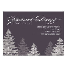 Modern Winter Rehearsal Dinner Invitations Trees