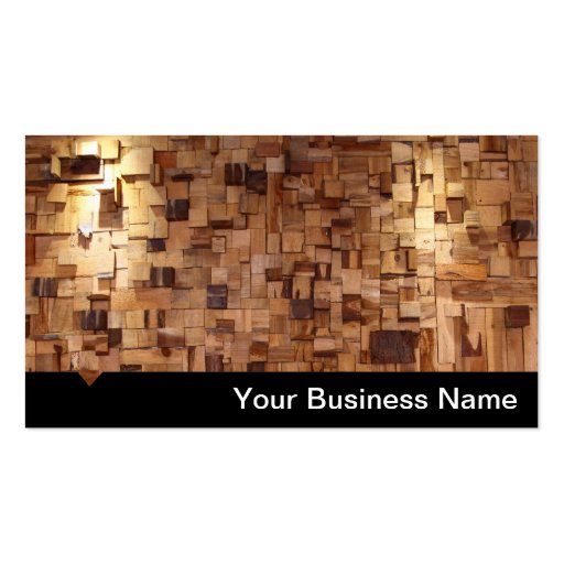 Modern Wood Home Improvement Business Card (front side)