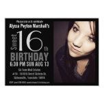 Modern XL Photo Sweet 16th Birthday Party Custom Announcement