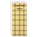 Modern yellow and blue plaid rack cards