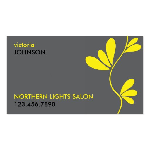 Modern Yellow and Gray Business Card