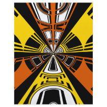 Modern yellow and orange circle pattern flyer design