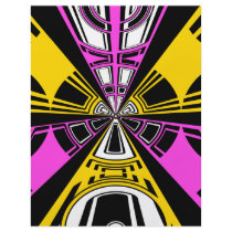 Modern yellow and pink circle pattern full color flyer