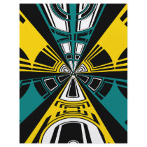 Modern yellow and teal circle design flyer design
