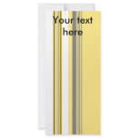 Modern yellow and white stripes rack cards