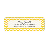 Modern Yellow Chevron Address Labels labels