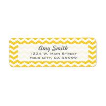 Modern Yellow Chevron Address Labels