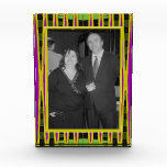 modern yellow pink abstract photo frame awards