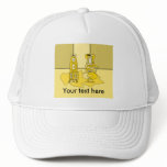 Modern yellow vases mesh hats