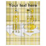 Modern yellow vases in plaid flyers