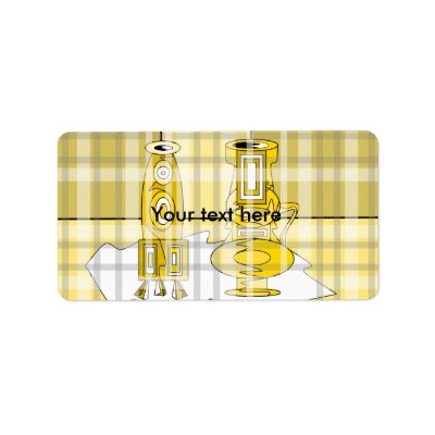Unique Vases on Modern Yellow Vases In Plaid Personalized Address Labels From Zazzle