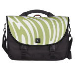 Modern Zebra Print Commuter Laptop Bag - green commuterbag