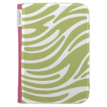 Modern Zebra Print - Green Kindle Folio Case