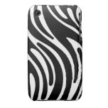 Modern Zebra Print iPhone 3 Case - Black