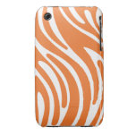 Modern Zebra Print iPhone 3 Case - Orange