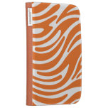 Modern Zebra Print - Orange Kindle Folio Case