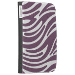 Modern Zebra Print - Purple Kindle Folio Case