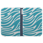 modern Zebra Print - Turquoise Kindle Folio Case