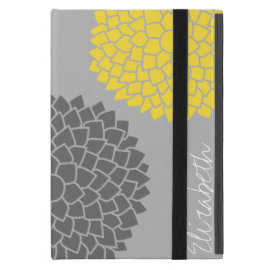 Modern Zen Flowers - Yellow Gray iPad Mini Case