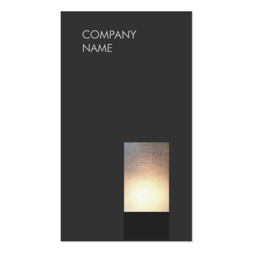 Modern Zen Glow Minimalist Black Business Card (front side)