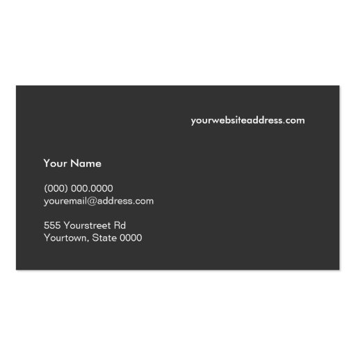 Modern Zen Glow Minimalist Black Business Card (back side)
