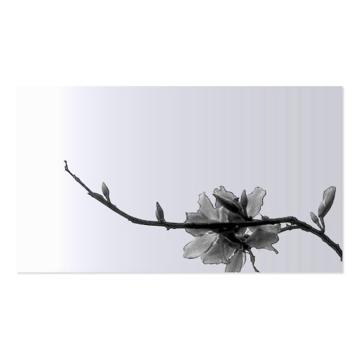 Modern Zen Spring/ Black&White Floral Business Card Template