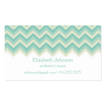 Modern Zigzag Mommy Calling Card Business Cards
